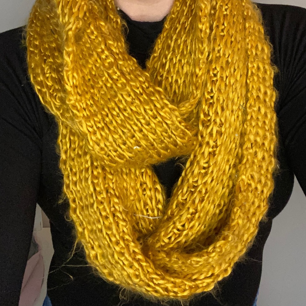 Mustard infinite scarf